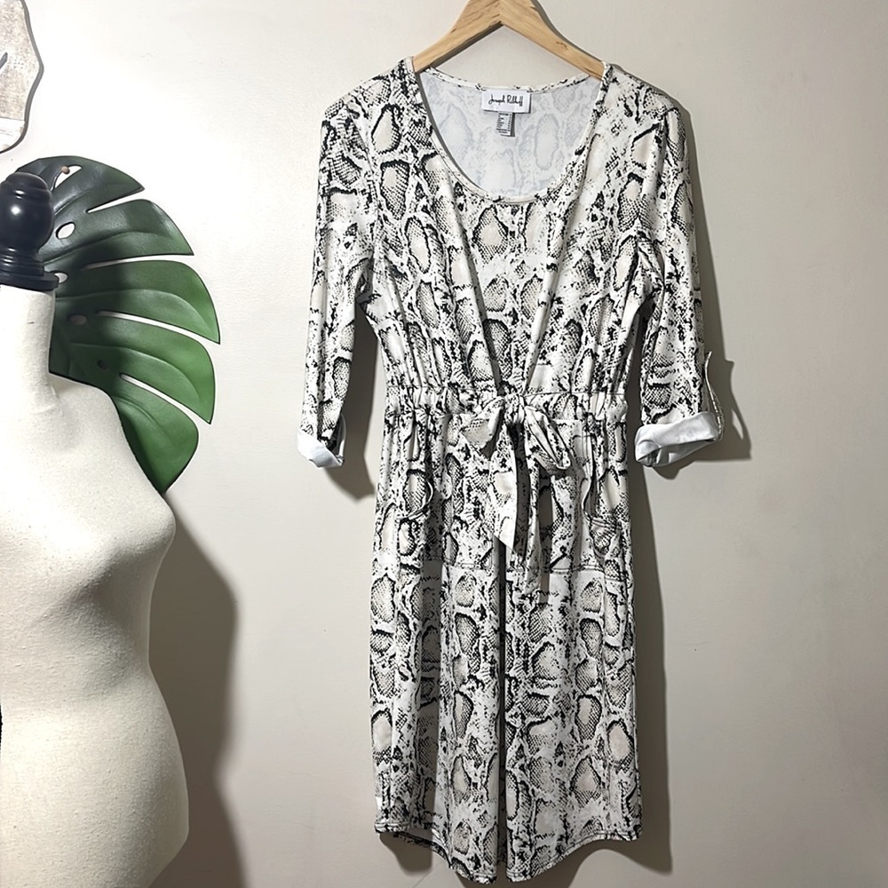 Joseph Ribkoff Python Snake Print Dress In Ivory/… - image 7